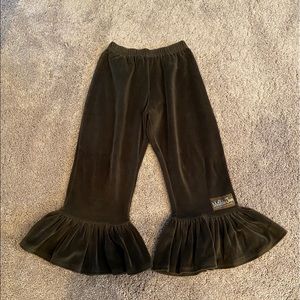 Matilda Jane Brown Velour Ruffle Pants